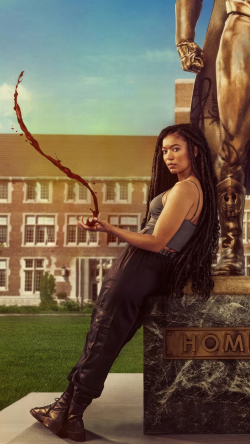 Gen V: Jaz Sinclair with blood splash