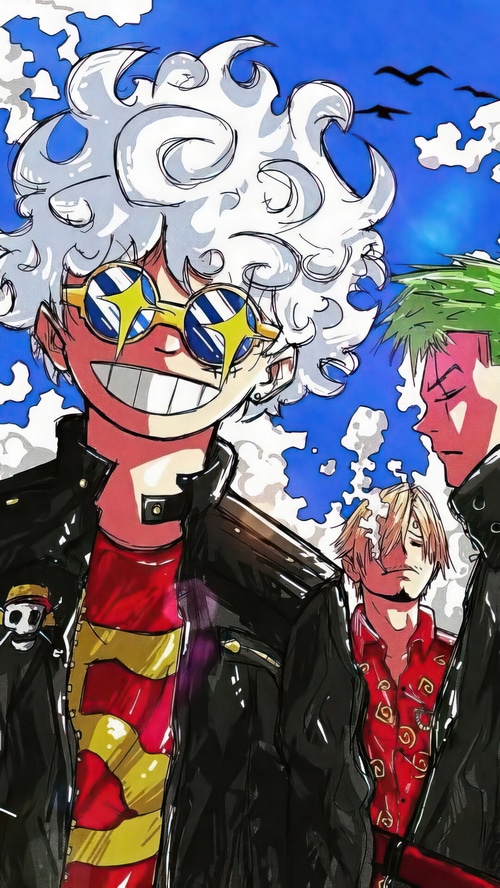 Monkey D. Luffy, Roronoa Zoro, and Sanji from One Piece