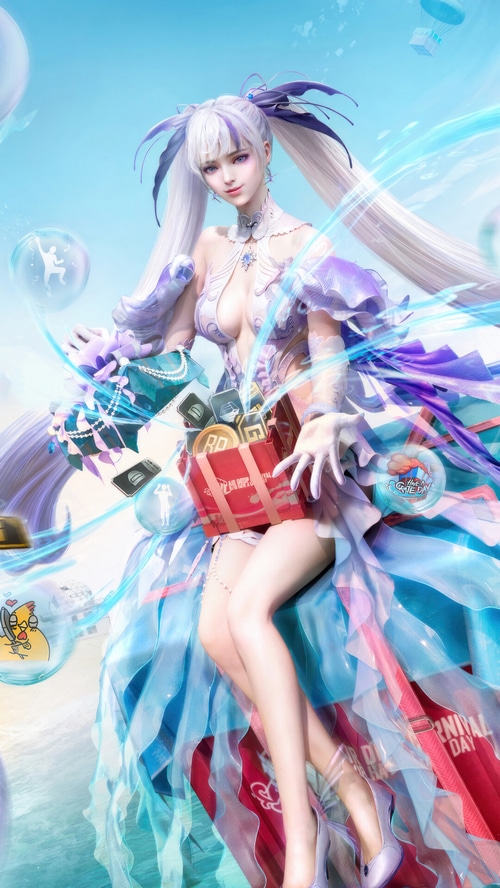 PUBG Mobile Marmoris X-Suit Girl with Gifts