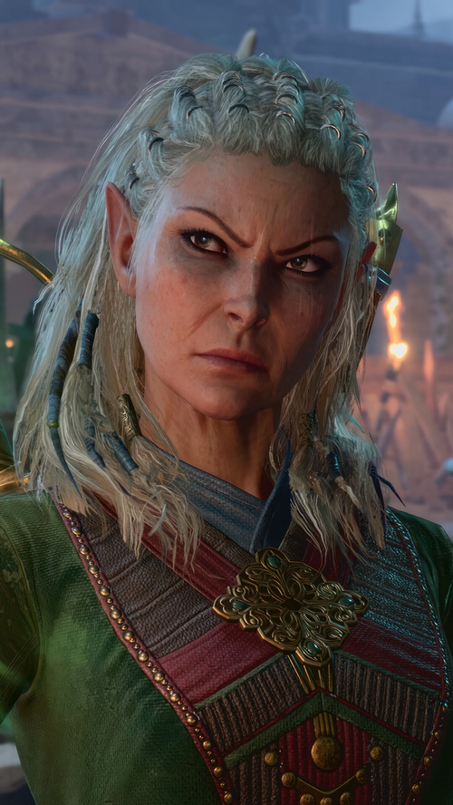 Baldur's Gate 3 Elf Character Portrait