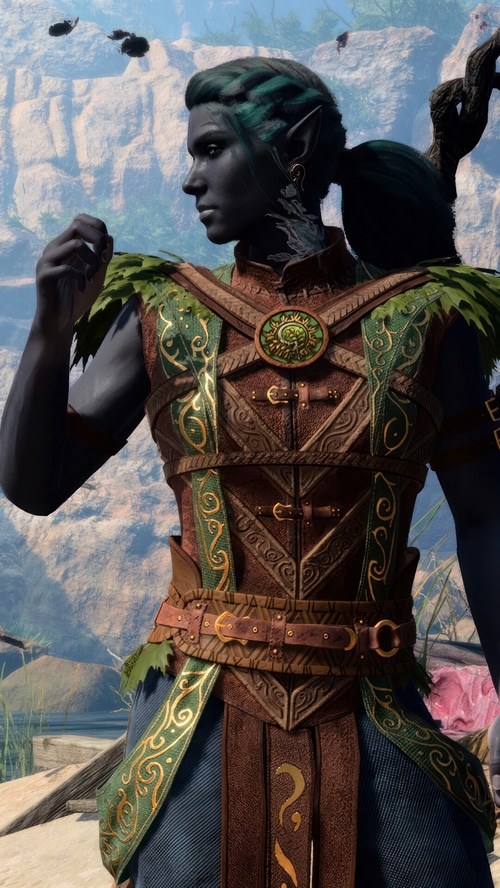 Baldur's Gate 3 Drow Elf in Nature