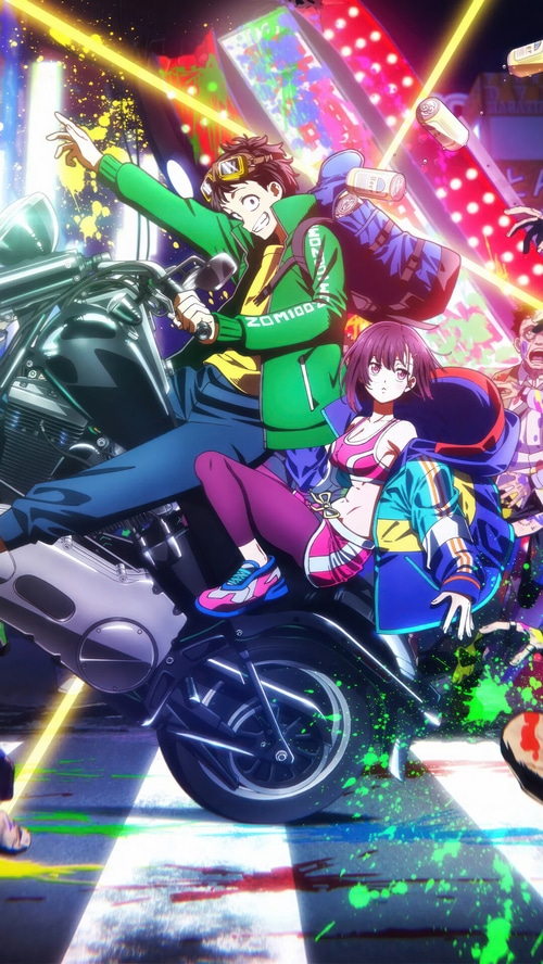 Zom 100: Bucket List of the Dead Characters on a Motorcycle
