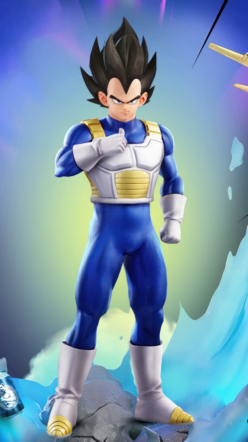 Vegeta from Dragon Ball Super in a battle pose