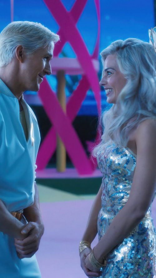 Ryan Gosling and Margot Robbie as Ken and Barbie