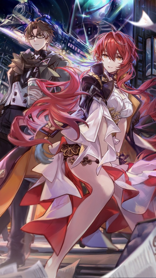 Honkai: Star Rail characters Himeko and Welt