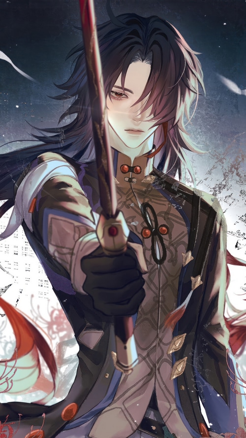 Blade from Honkai: Star Rail holding a sword