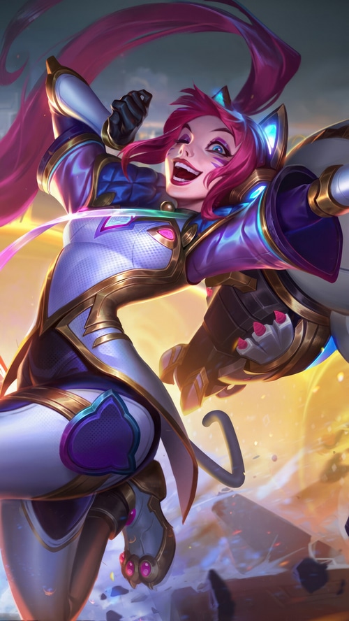 Jinx Battle Cat Prestige Edition League of Legends Splash Art