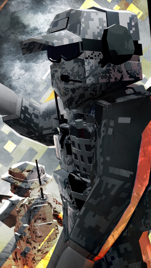 BattleBit Remastered soldier with American flag