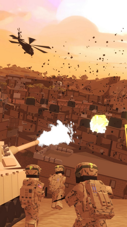 BattleBit Remastered: Soldiers and Tank in Desert Combat