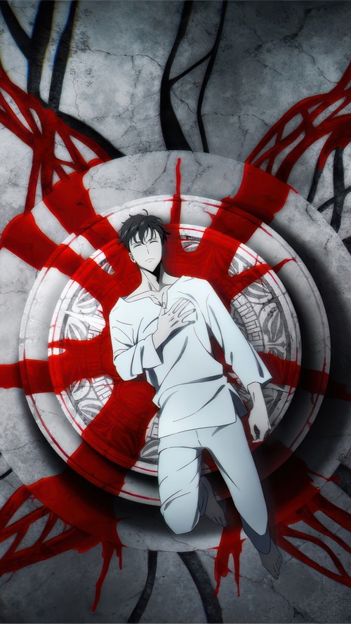 Solo Leveling Anime Character with Blood