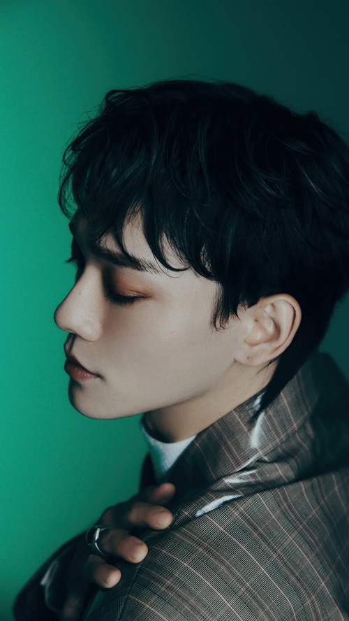 Kim Jong Dae in a Plaid Jacket