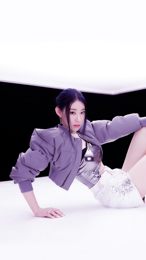 Chaeryeong from ITZY in a futuristic outfit