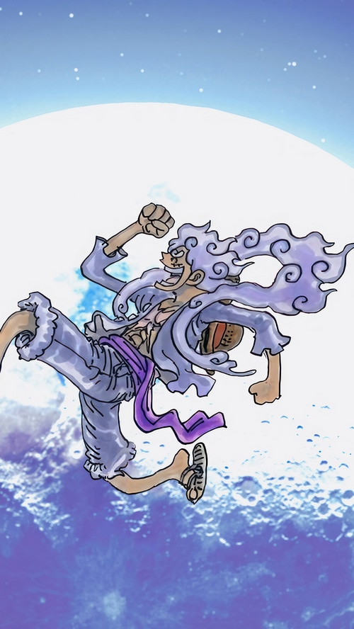 Monkey D. Luffy in Gear 5, One Piece Anime
