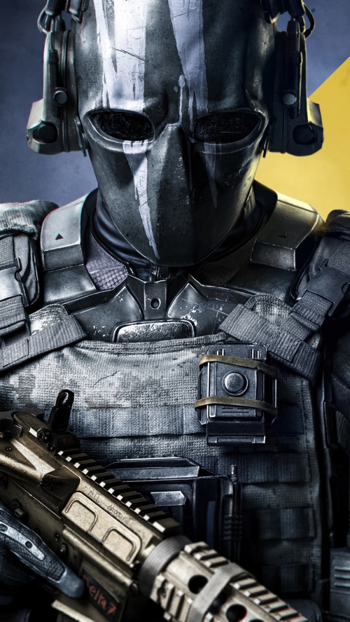XDefiant soldier with assault rifle