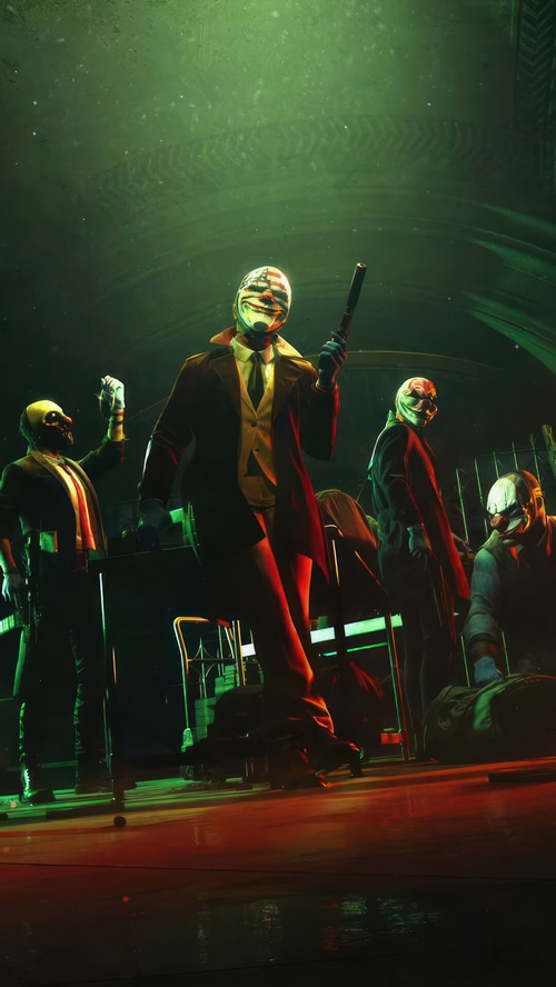 PAYDAY 3 Heist Crew with Masks and Guns