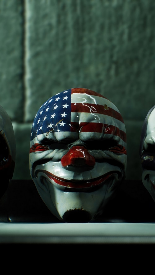 PAYDAY 3 American Flag Clown Mask