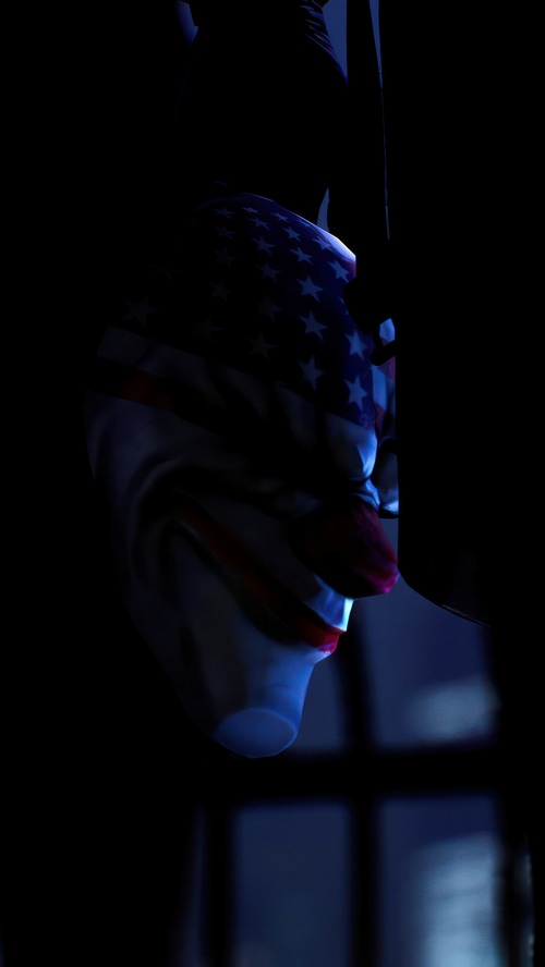 PAYDAY 3 mask with American flag design