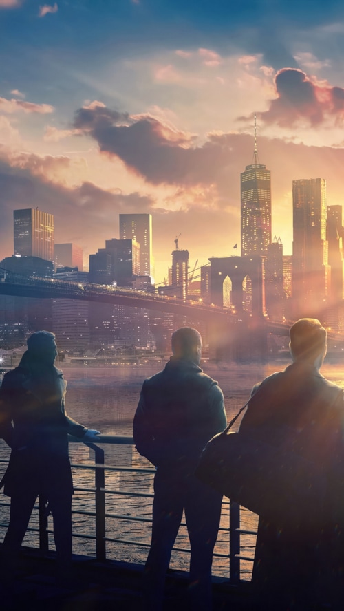 PAYDAY 3 characters overlook New York City skyline