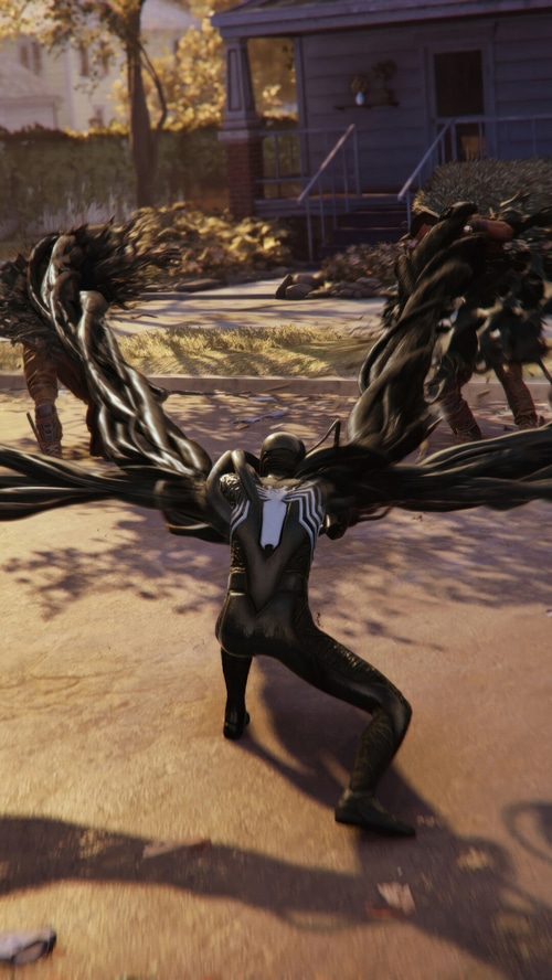 Spider-Man in Venom Suit fighting in Marvel's Spider-Man 2