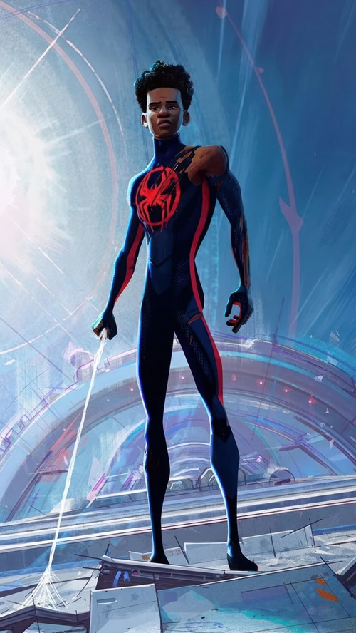 Miles Morales in Spider-Man: Across the Spider-Verse suit