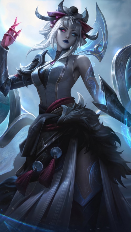Snow Moon Morgana Splash Art - League of Legends