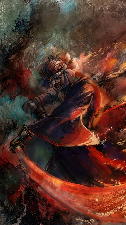 Makoto Shishio with a Katana from Rurouni Kenshin
