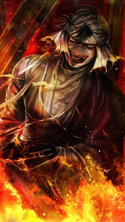 Makoto Shishio from Rurouni Kenshin in Flames