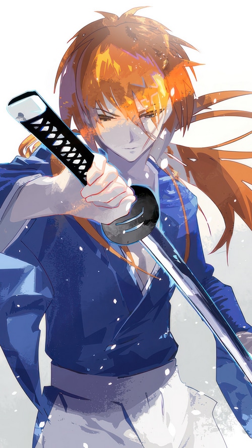 Kenshin Himura with a Katana