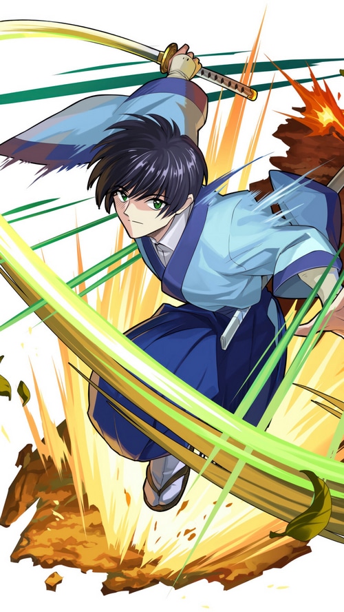 Sojiro Seta from Rurouni Kenshin in action