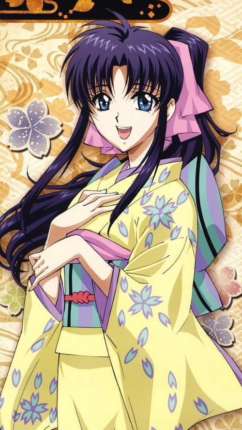 Kaoru Kamiya in a Yellow Kimono