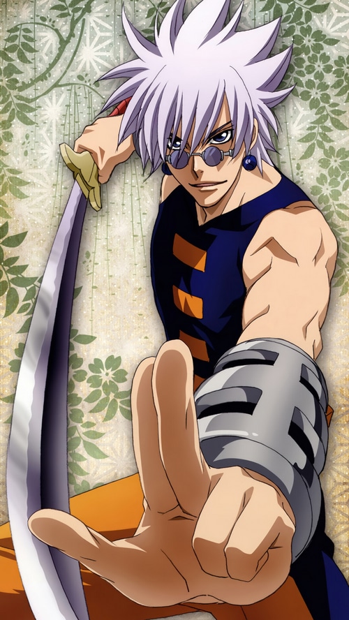 Enishi Yukishiro from Rurouni Kenshin holding a sword
