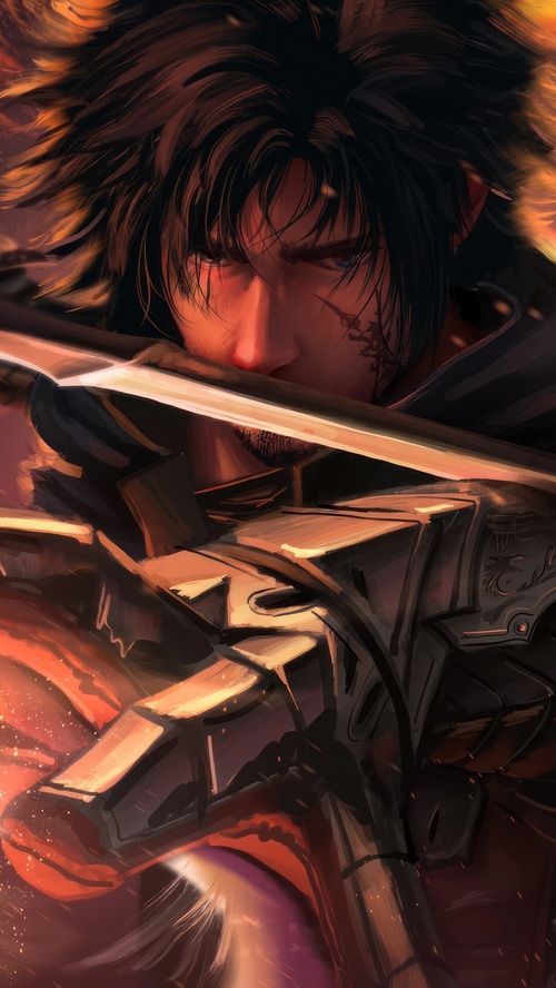 Clive Rosfield from Final Fantasy XVI with a sword