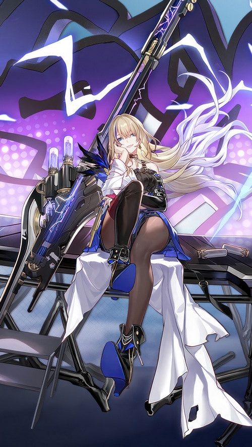 Serpal from Honkai Star Rail with a large weapon