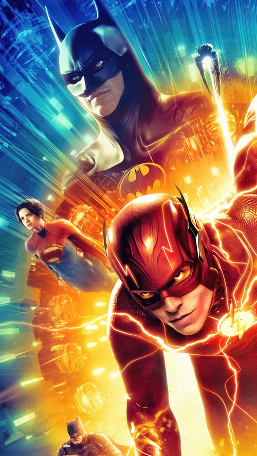 The Flash, Supergirl, and Batman in The Flash movie