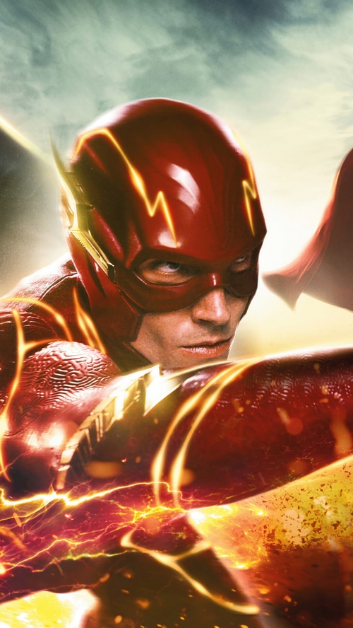 The Flash in his Red Suit with Lightning