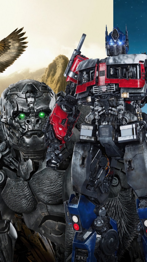 Transformers: Rise of the Beasts Optimus Prime and Rhinox