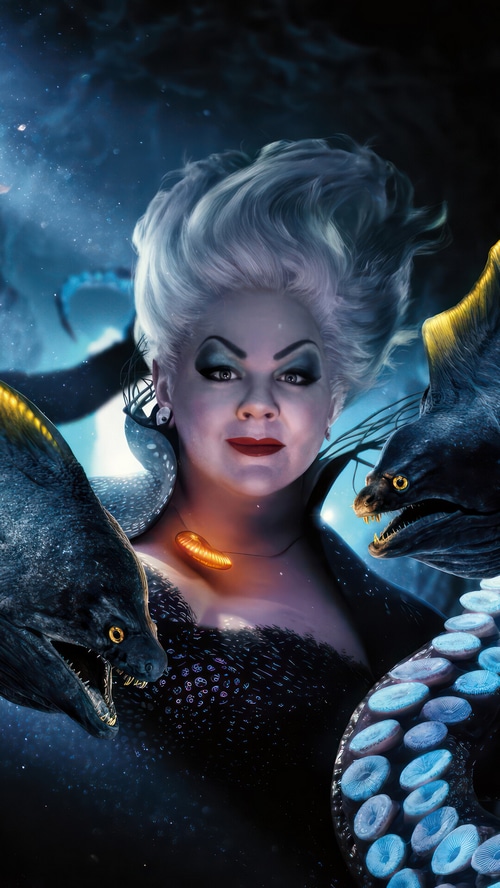 Ursula from The Little Mermaid with eels