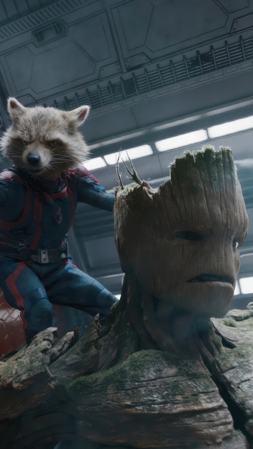 Rocket Raccoon and Groot in Guardians of the Galaxy Vol. 3
