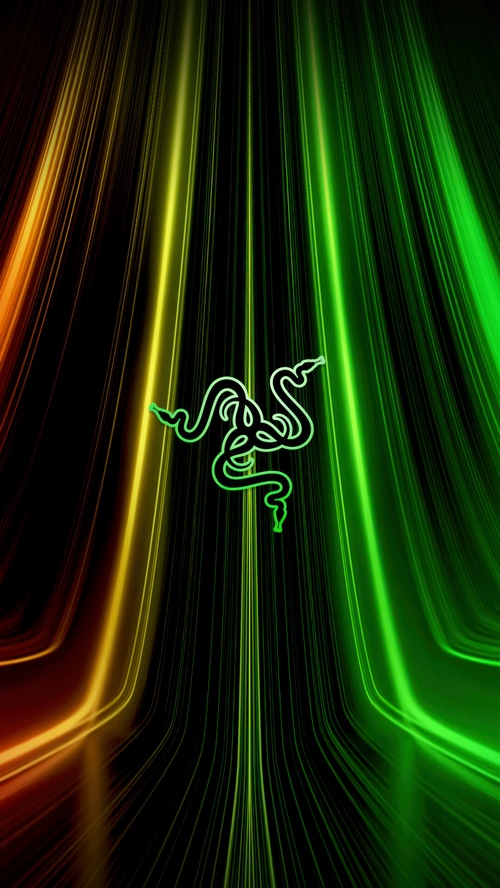 Razer logo with abstract light streaks