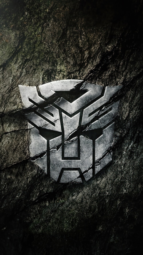 Transformers: Rise of the Beasts Logo on Textured Background
