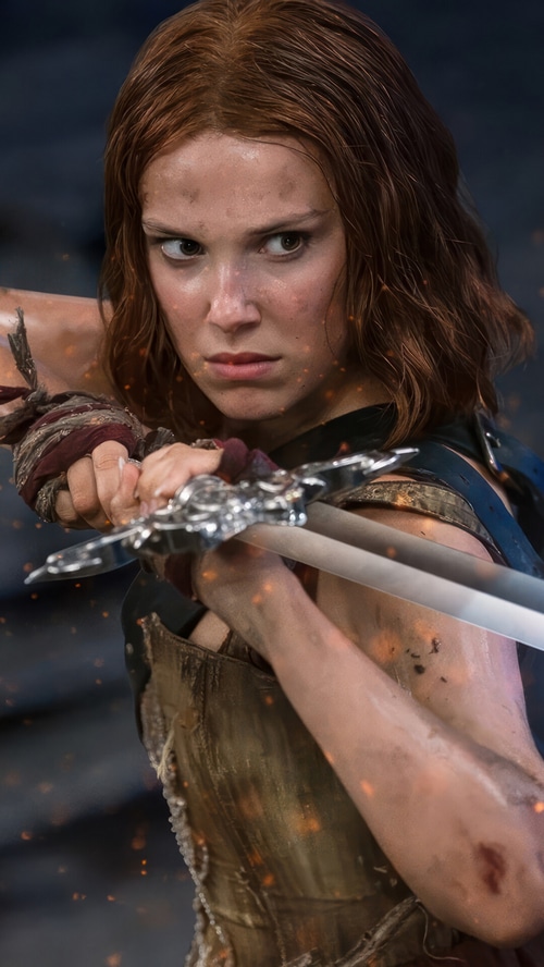 Princess Elodie with a sword in Damsel