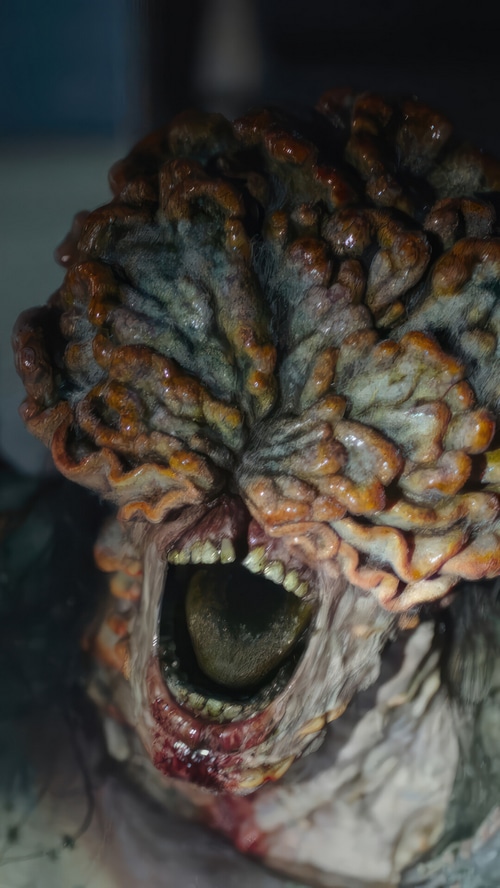 The Last of Us Clicker monster close-up