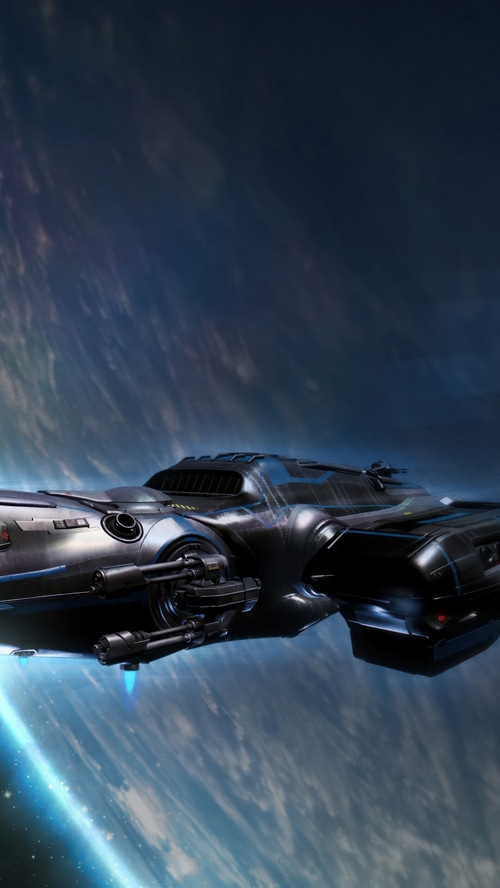 Star Citizen Spaceship in Orbit
