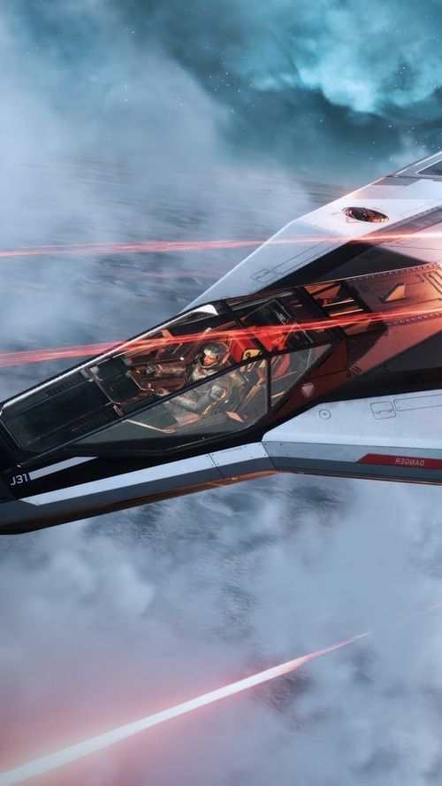 Star Citizen Fighter Ship in Space