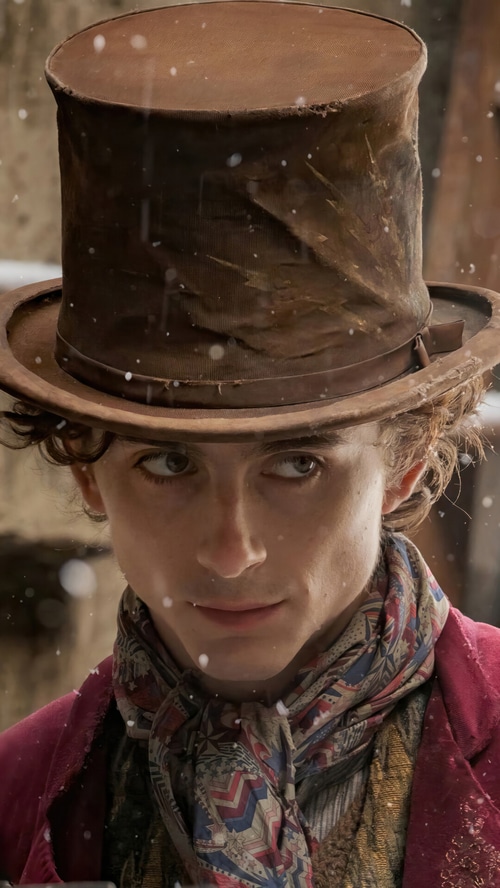 Timothee Chalamet as Willy Wonka in Wonka