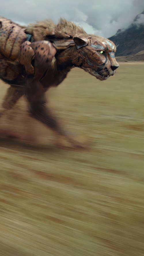 Cheetor from Transformers: Rise of the Beasts running