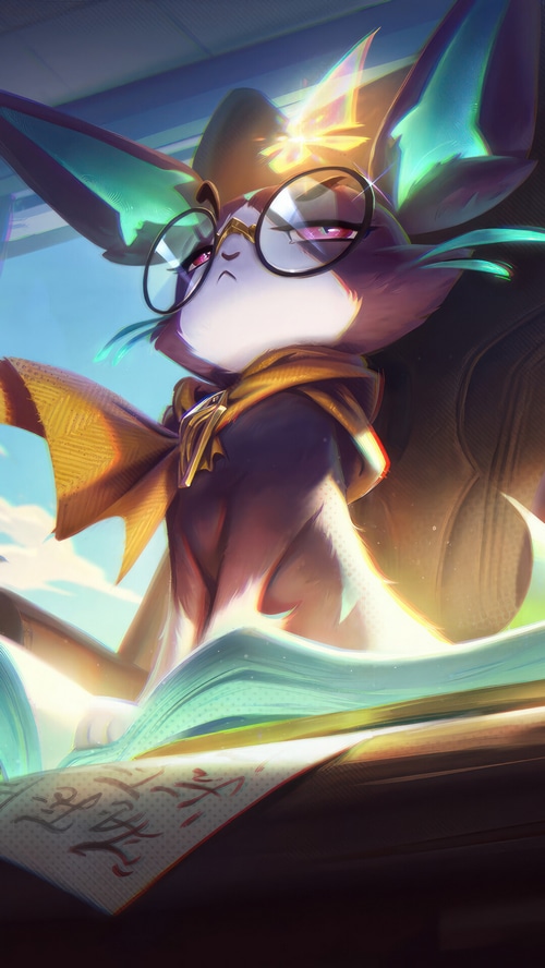 Yuumi the Battle Principal reading a book