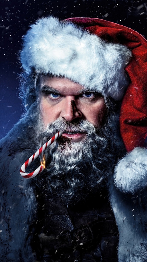 Violent Night Movie Poster with Santa Claus