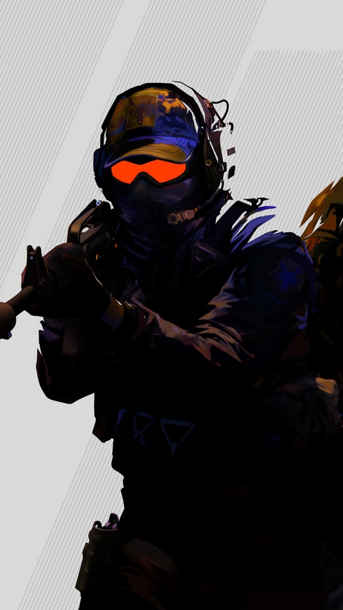 Counter Strike 2 character with orange goggles