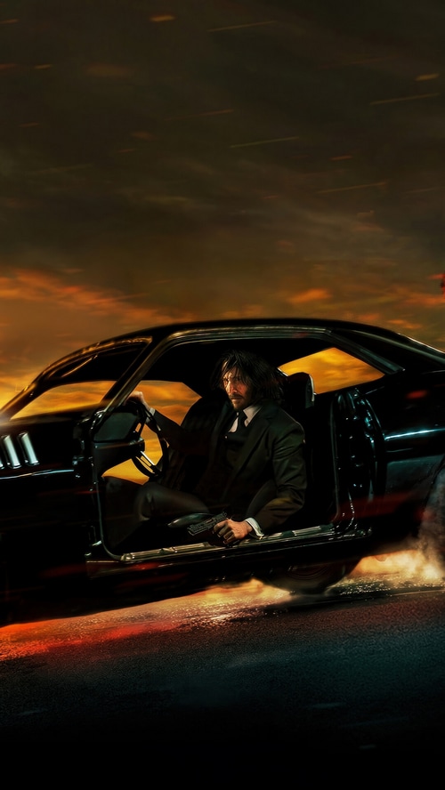 John Wick: Chapter 4 John Wick in a car
